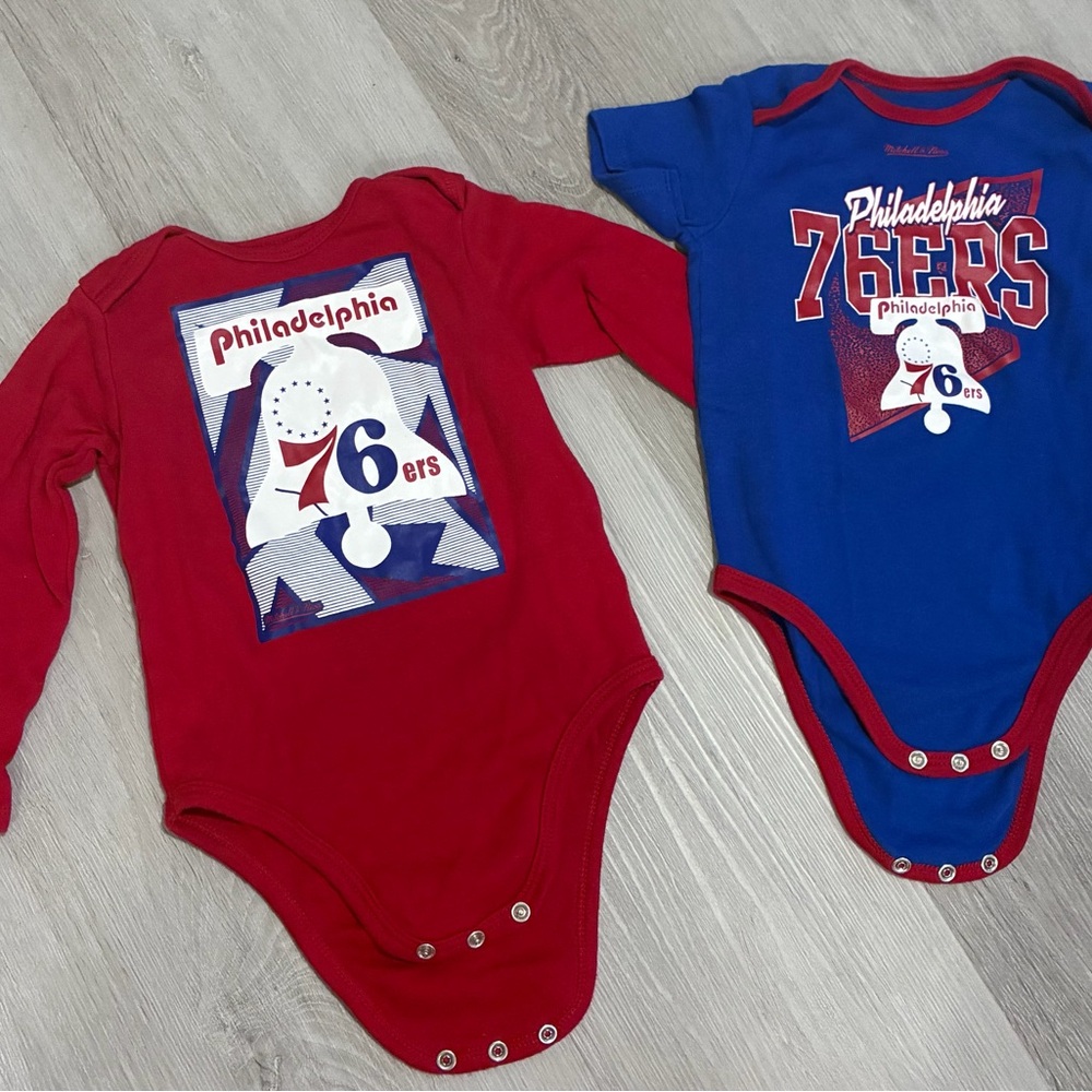 Mitchell & Ness Philadelphia 76ers 18 month Onesie Bundle